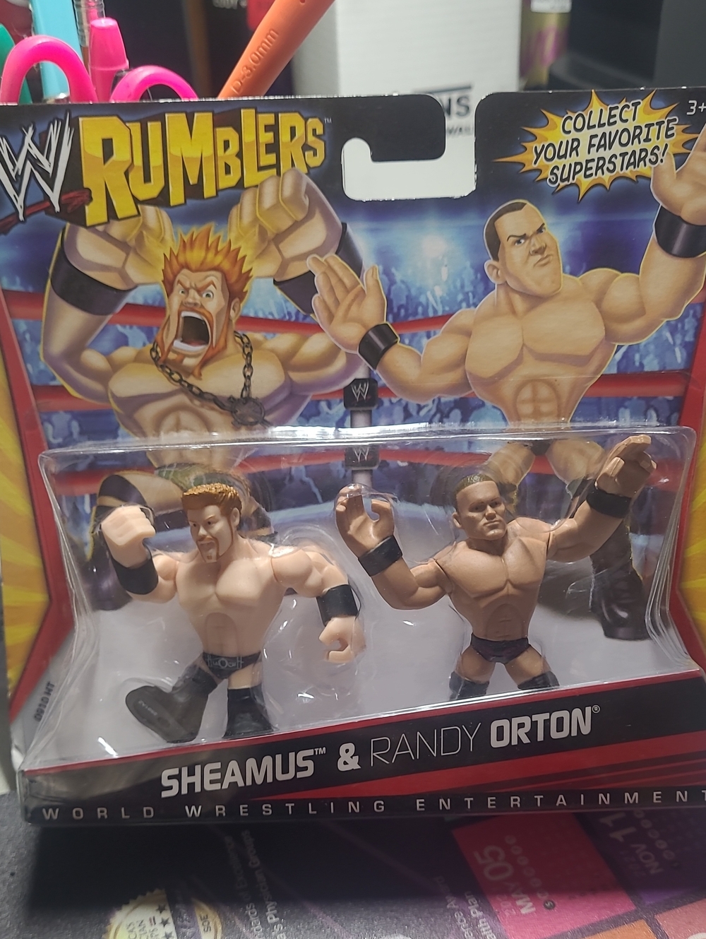 WWE Rumblers SHEAMUS & RANDY ORTON Wrestling Mini Action Figures Pack